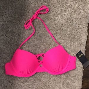 COPY - BNWT Hollister Hot PINk Swim Top